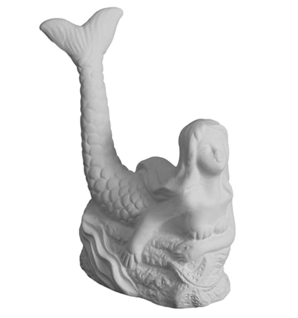 Mermaid on rock Pottery