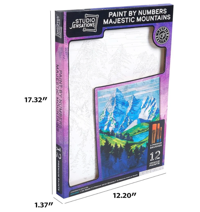 Paint by numbers majestic mountains
