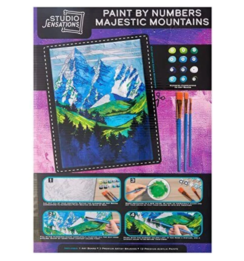 Paint by numbers majestic mountains