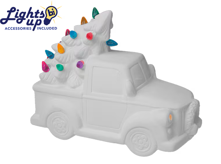 Christmas Tree on truck Pottery
