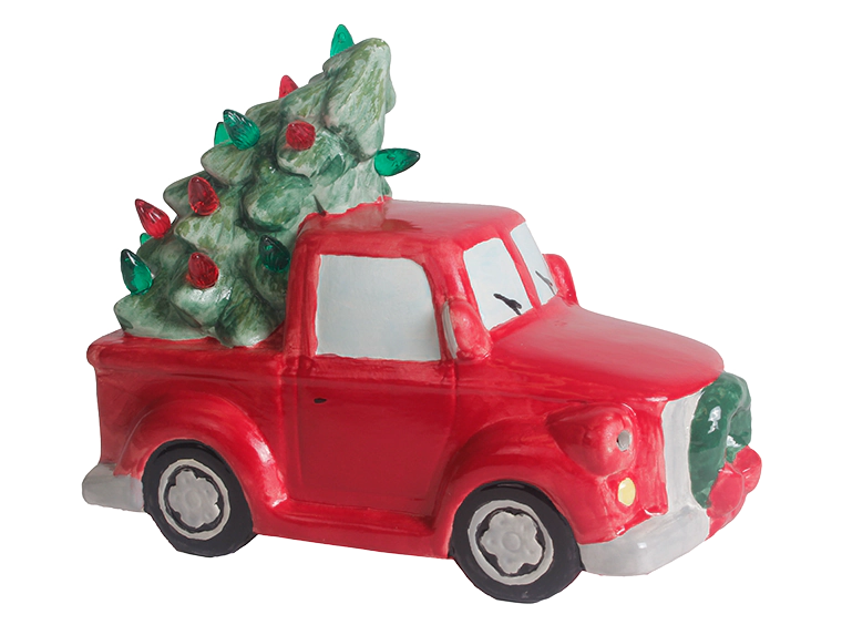 Christmas Tree on truck Pottery