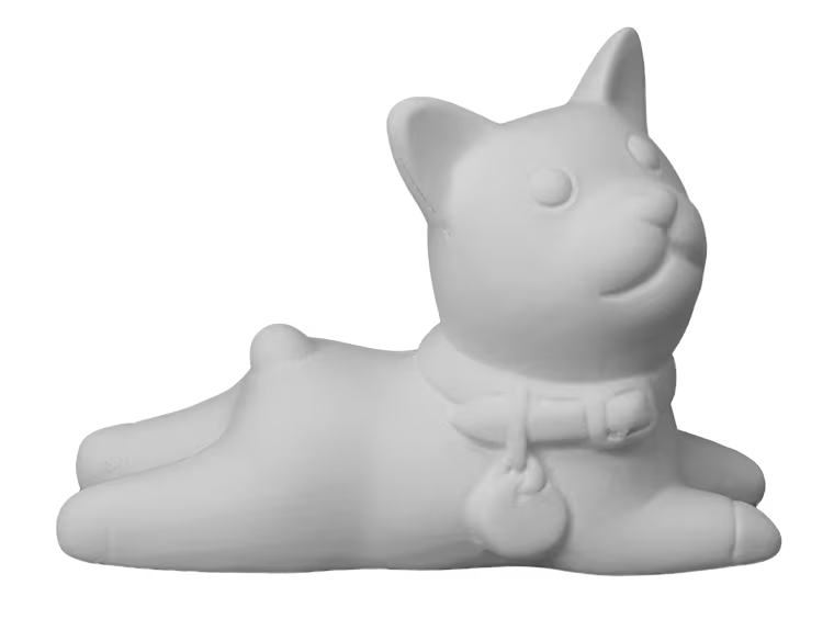 Dog laying down Pottery