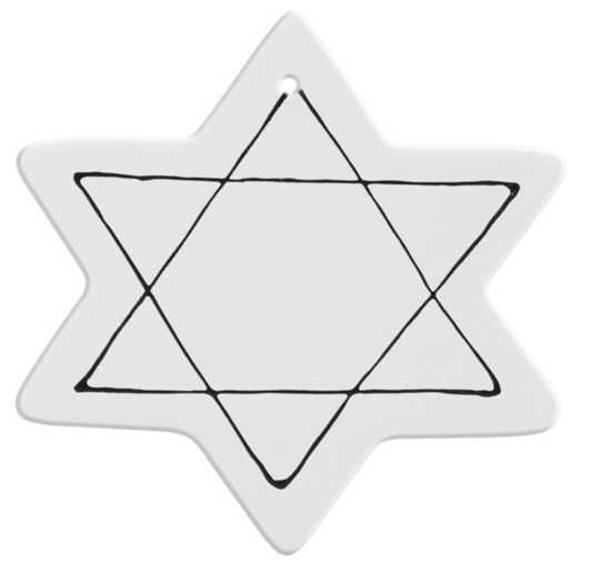 Hand Detailed Star of David Party Ornament
