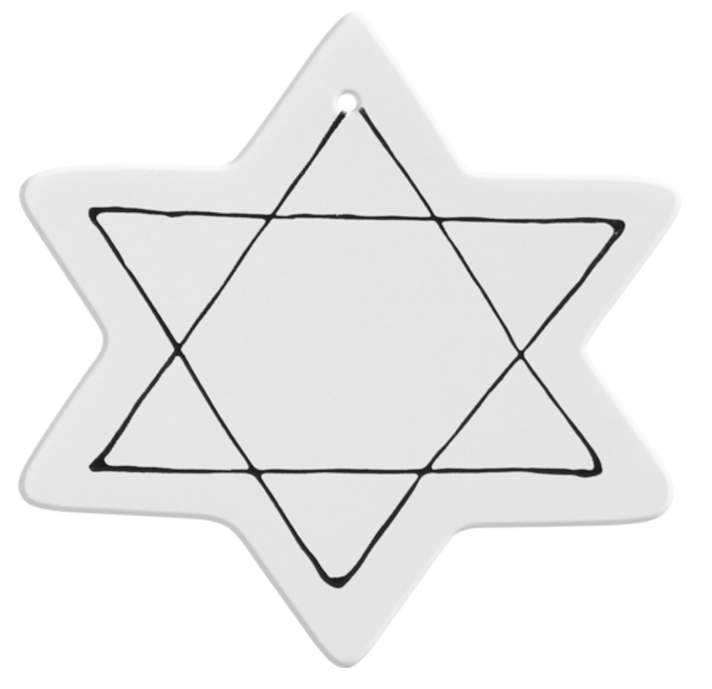 Hand Detailed Star of David Party Ornament