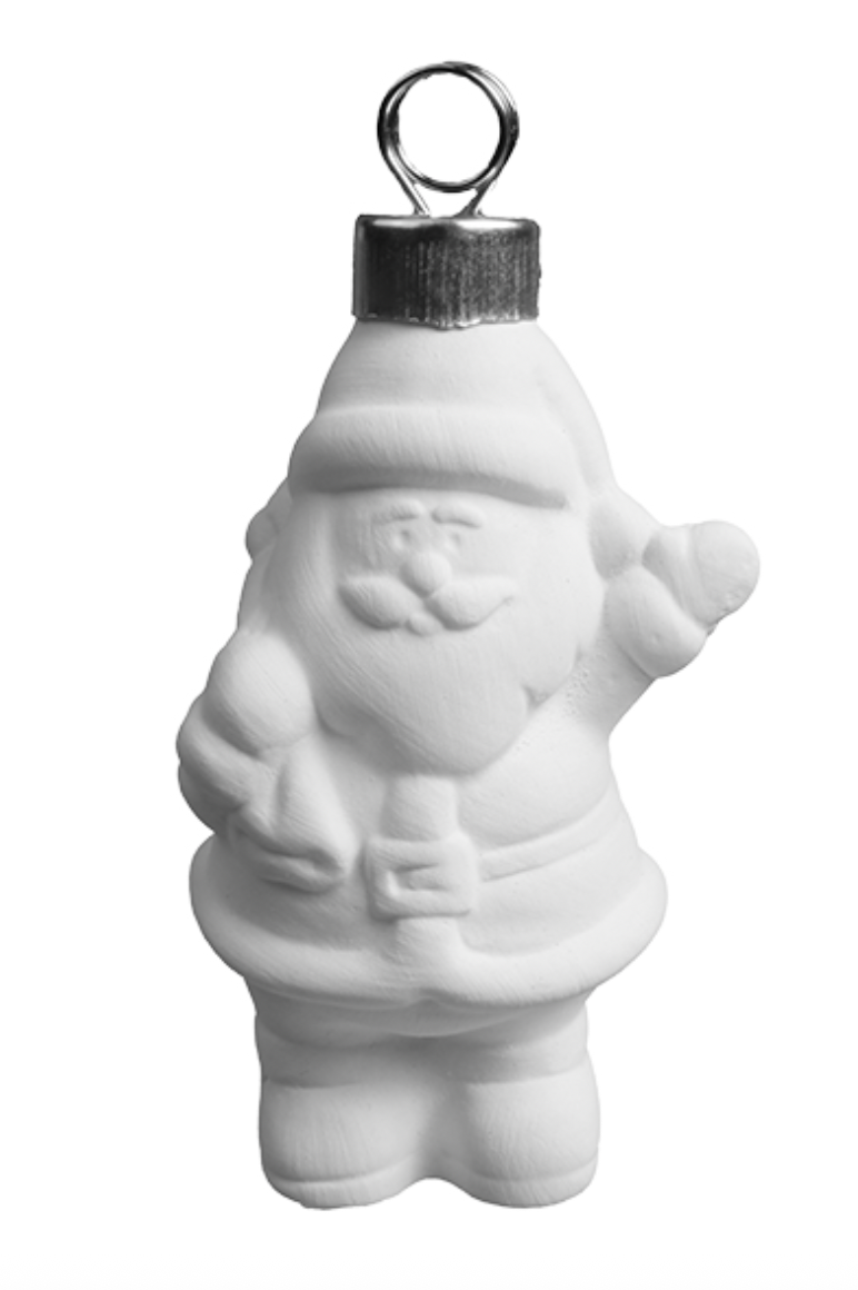 Jolly Santa Ornament Pottery