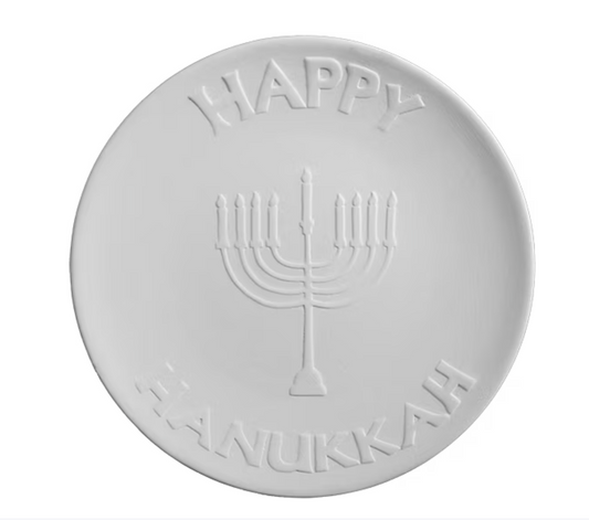 Happy Hanukkah Plate Pottery