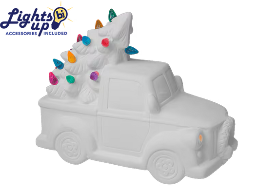 Christmas Tree on truck Pottery