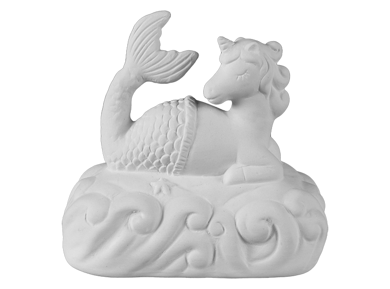 Basking Mermaid Unicorn Pottery