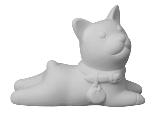 Dog laying down Pottery