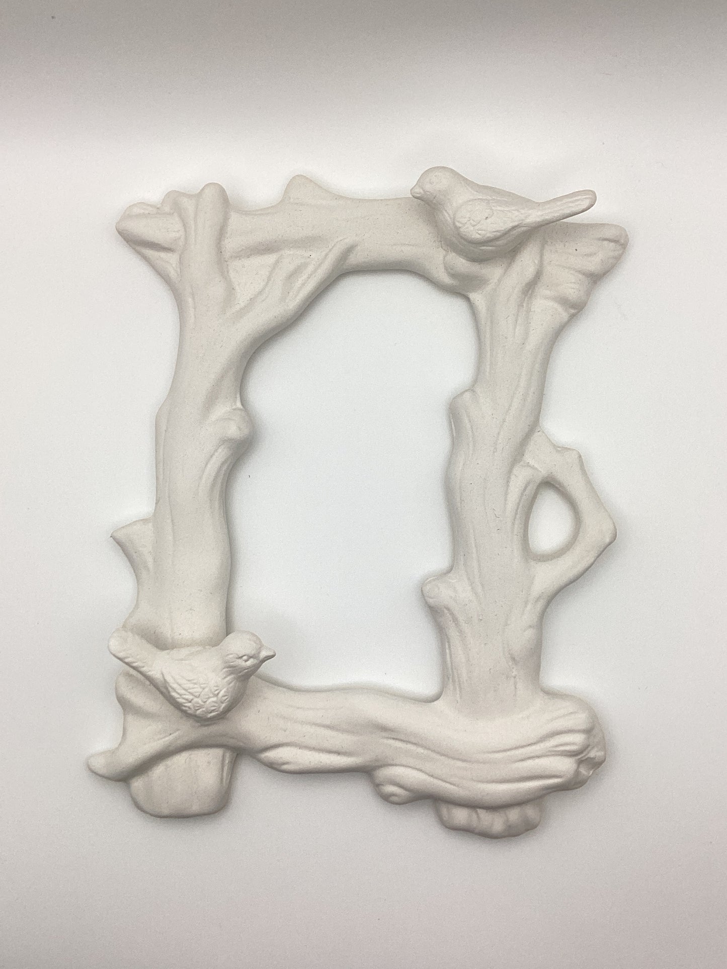 Bird wood frame Pottery