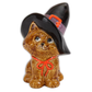 Cat with witch's hat Pottery